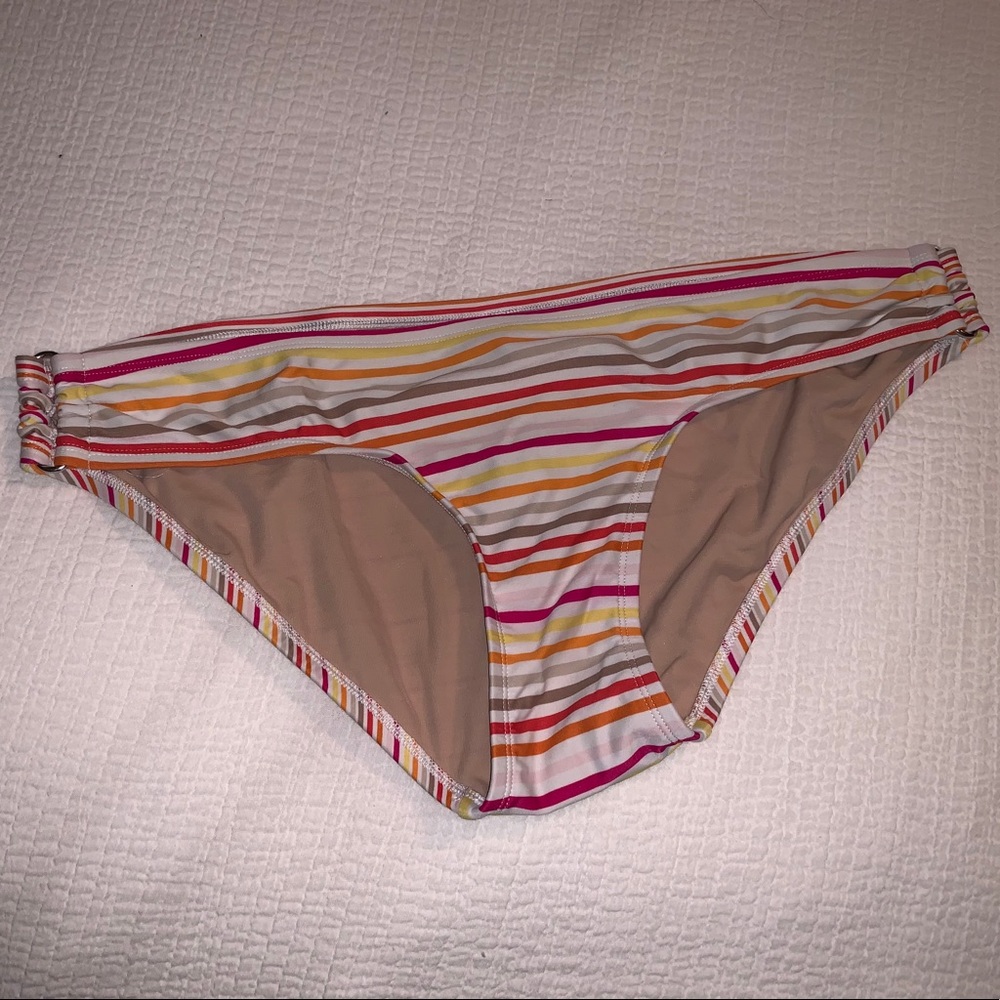 Multi-Color Bikini Bottom with Metal detail